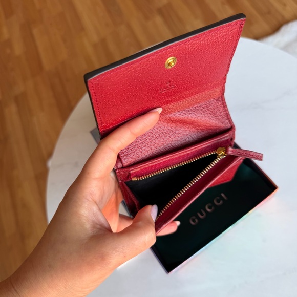 Gucci GG Supreme Mini Wallet Ophidia Floral Print / Web Stripe / New / Full Set - Picture 14 of 16